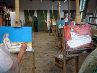 Workshop naaktmodel schilderen op lokatie in België